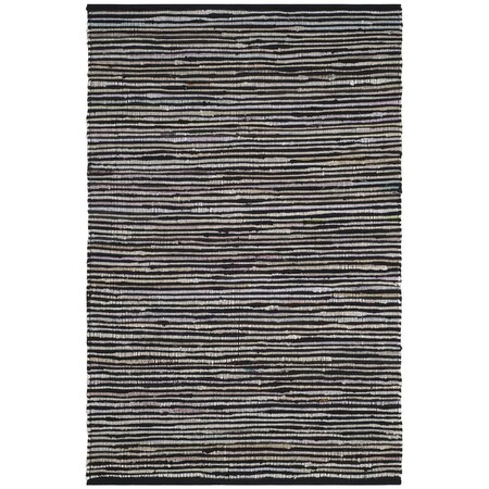 Safavieh Rag Rug Medium Rectangle Area Rug, Black and Multi - 4 x 6 ft. RAR130Q-4